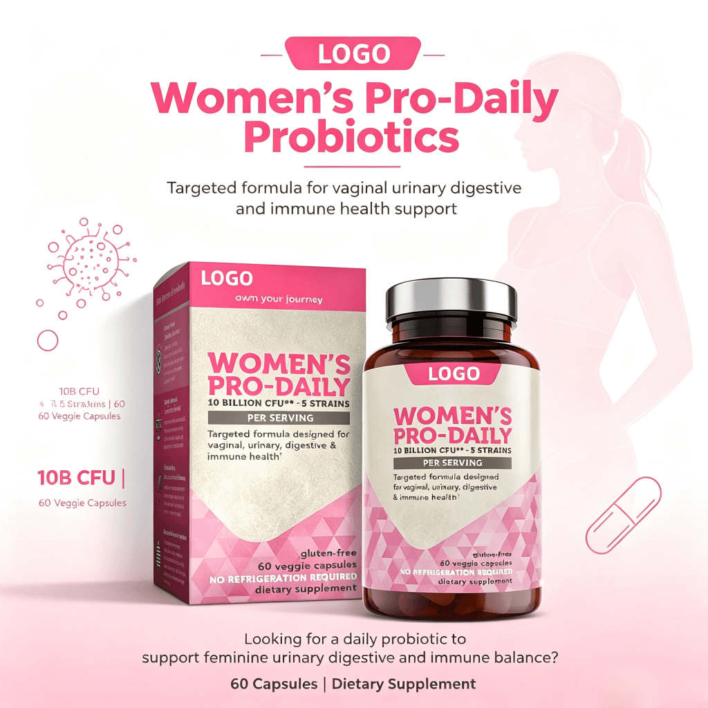 Hot Sale Probiotic Prebiotic Capsules Digestive Enzyme Probiotics Supplements 50 Billion Cfu Vegan Women's Probiotic Capsule