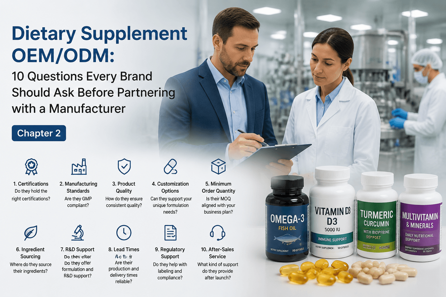 Dietary Supplement OEM/ODM: 10 Questions Every Brand Should Ask Before Partnering with a Manufacturer (Chapter 2)