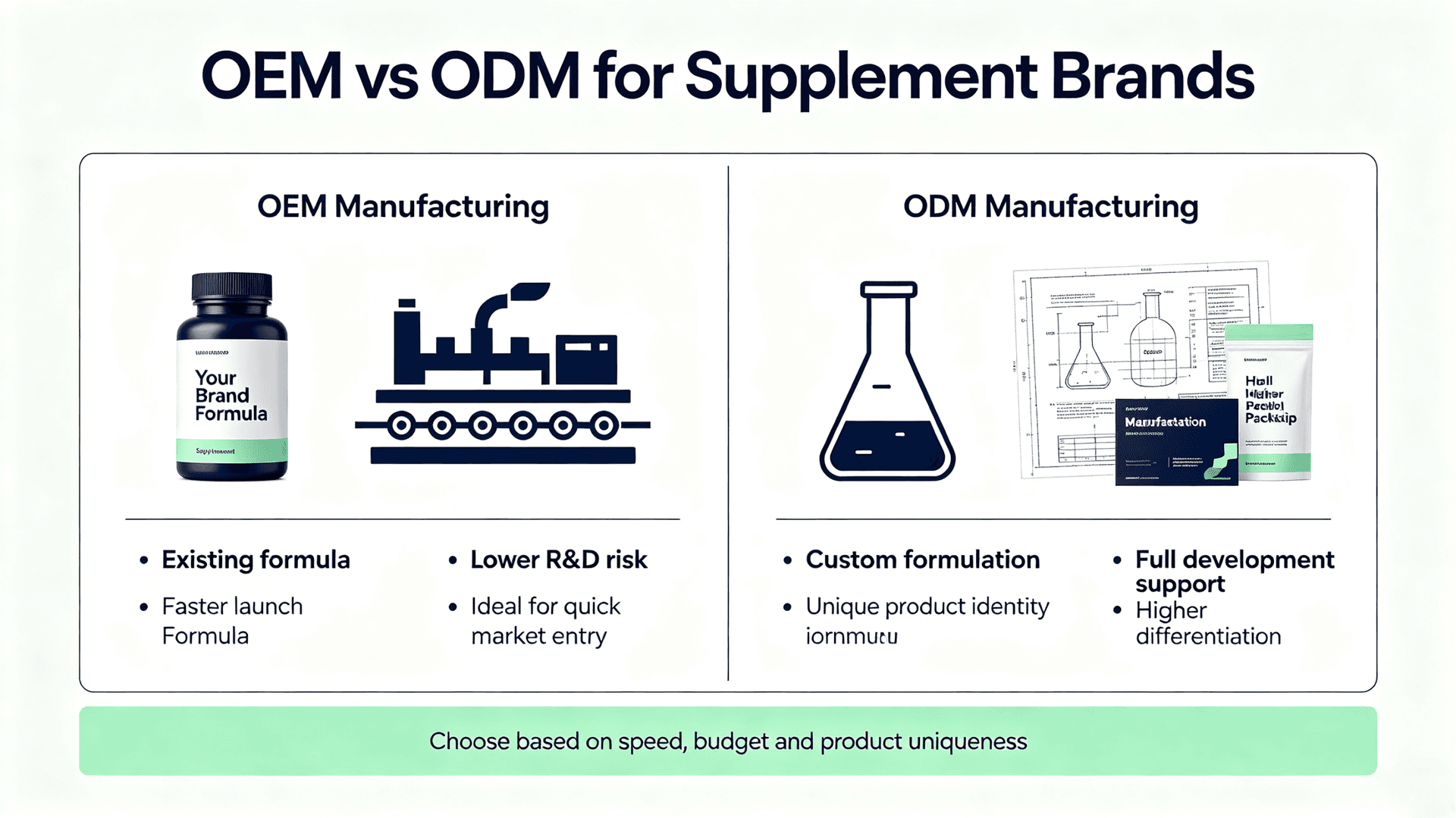 OEM or ODM? A Complete Guide for Starting Your Private‑Label Supplement Business