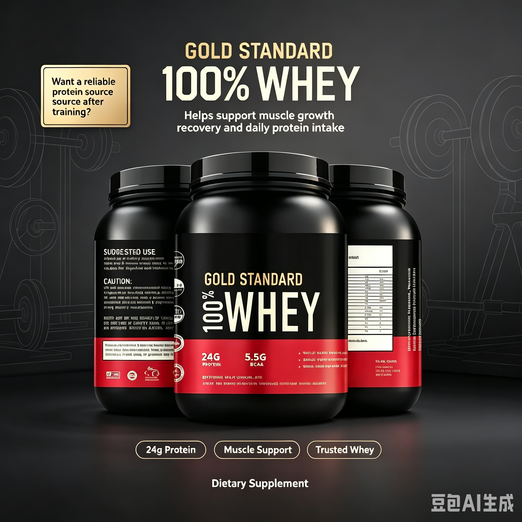 Factory Production and Custom Logo Muscle Protein Supplement Nutritional Protein High Content Immunity Whey Protein Powder
