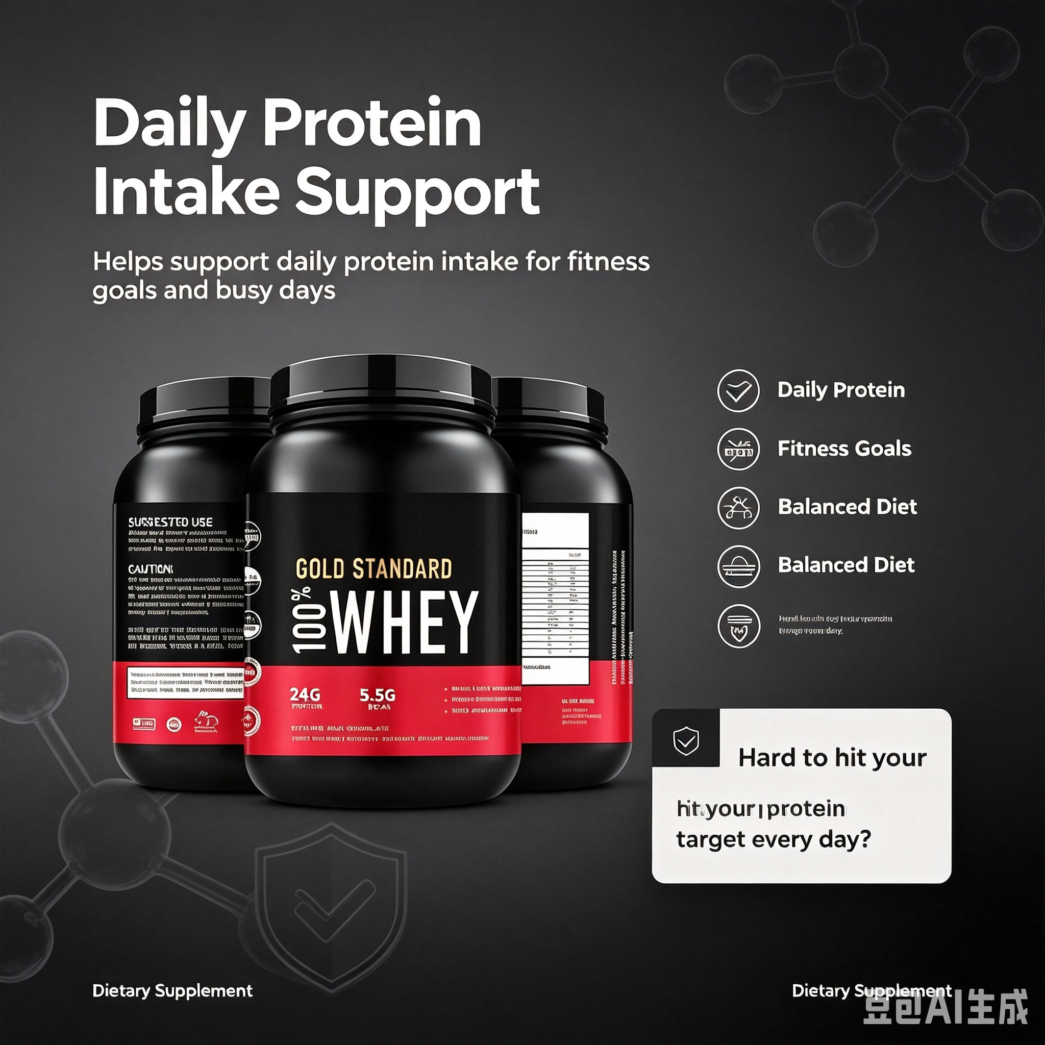 Factory Production and Custom Logo Muscle Protein Supplement Nutritional Protein High Content Immunity Whey Protein Powder