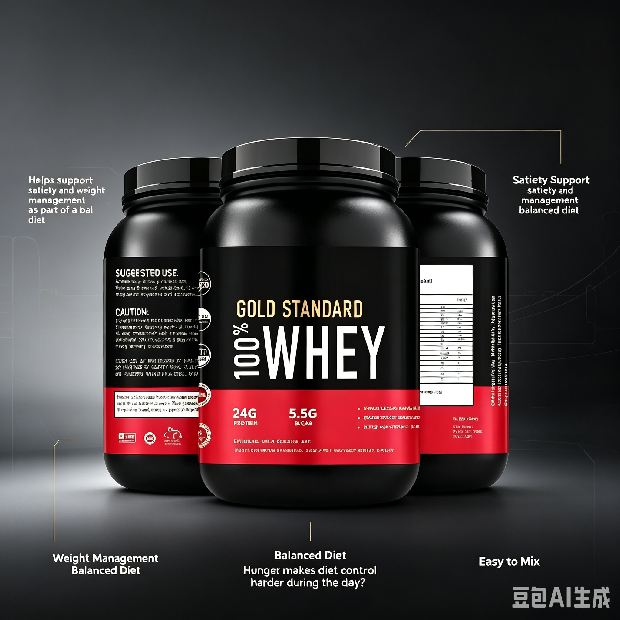 Factory Production and Custom Logo Muscle Protein Supplement Nutritional Protein High Content Immunity Whey Protein Powder