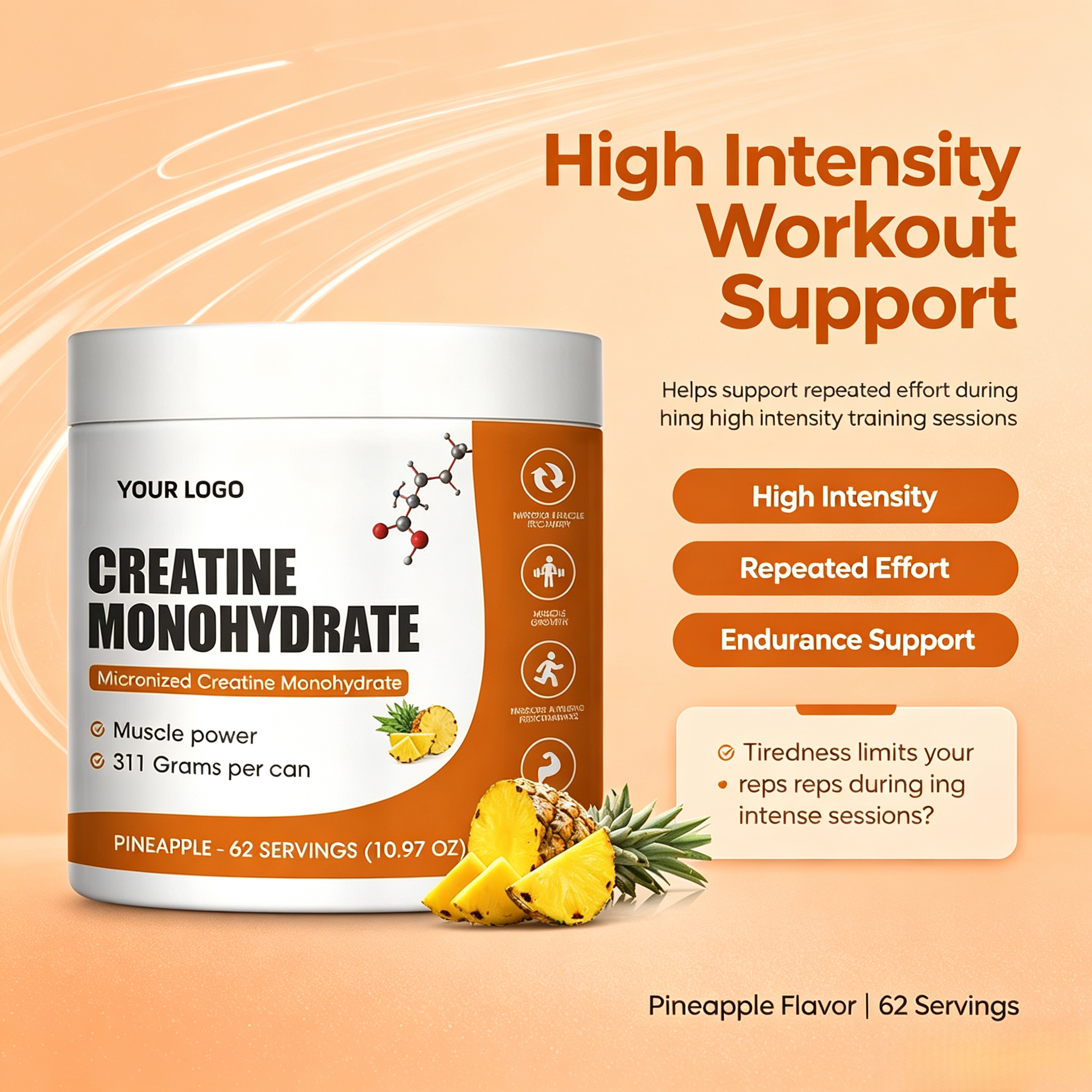 Bulk Creatina Hcl Monohydrate 500g Pre Workout Supplements Pure Gold Bcaa Wholesale Powder Creatine
