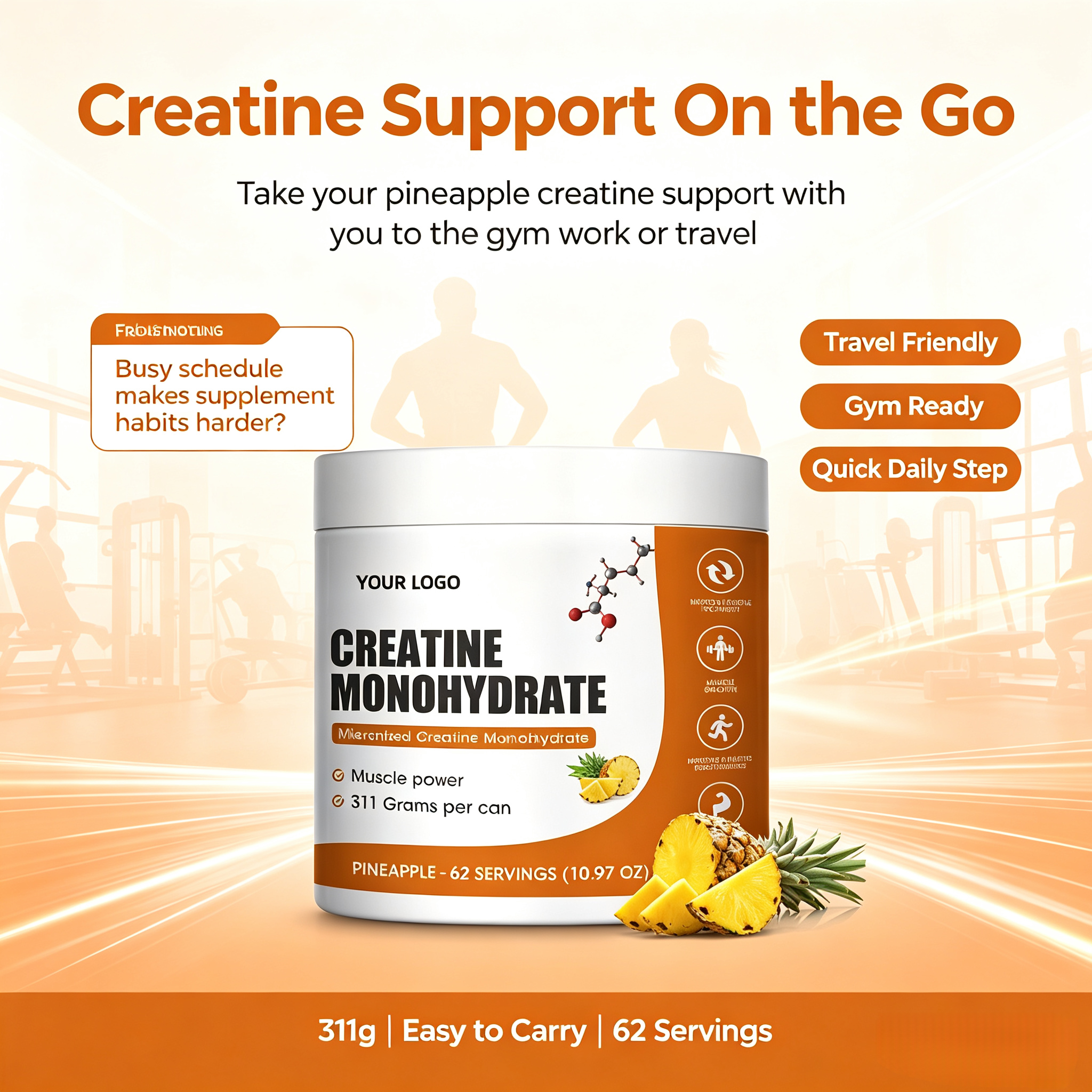 Bulk Creatina Hcl Monohydrate 500g Pre Workout Supplements Pure Gold Bcaa Wholesale Powder Creatine