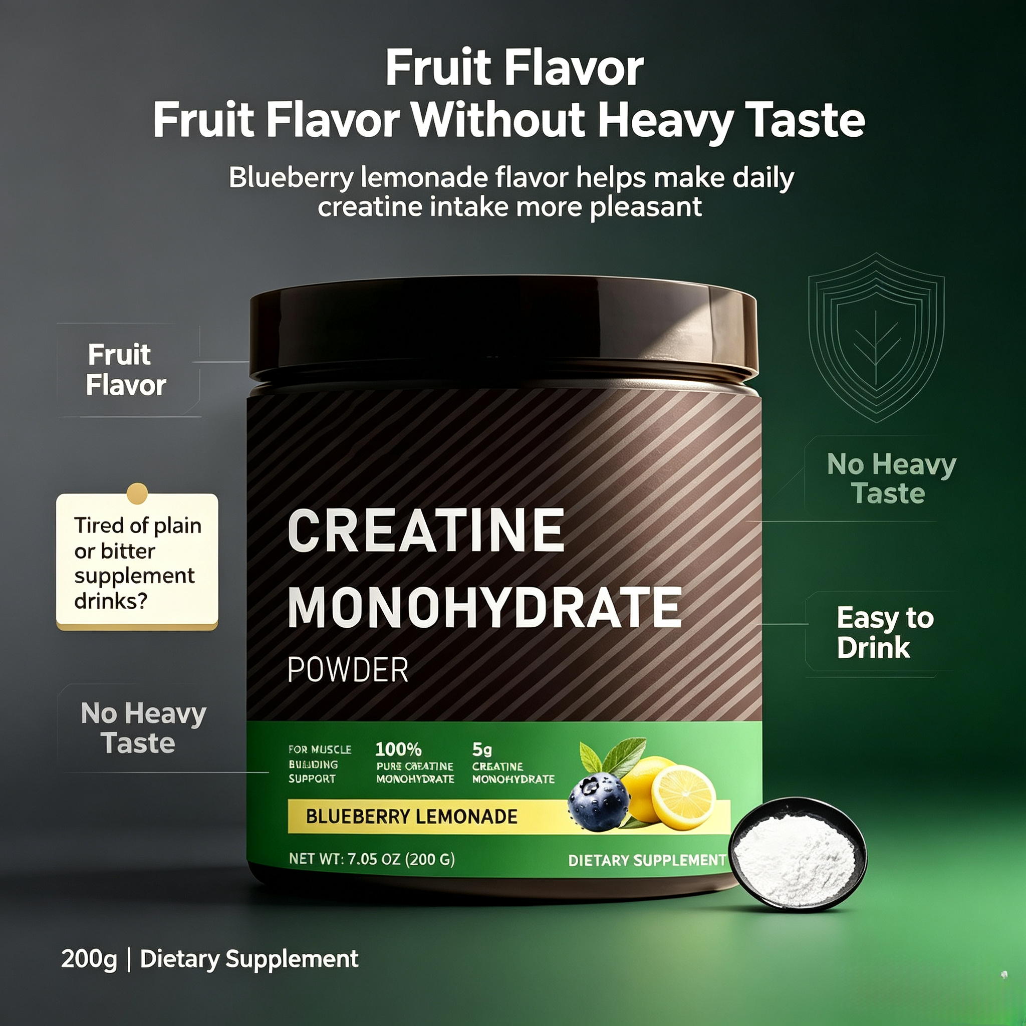 Oem Creatine Monohydrate Powder 200g for Muscle Building Creatine Powder Fitness Supplement