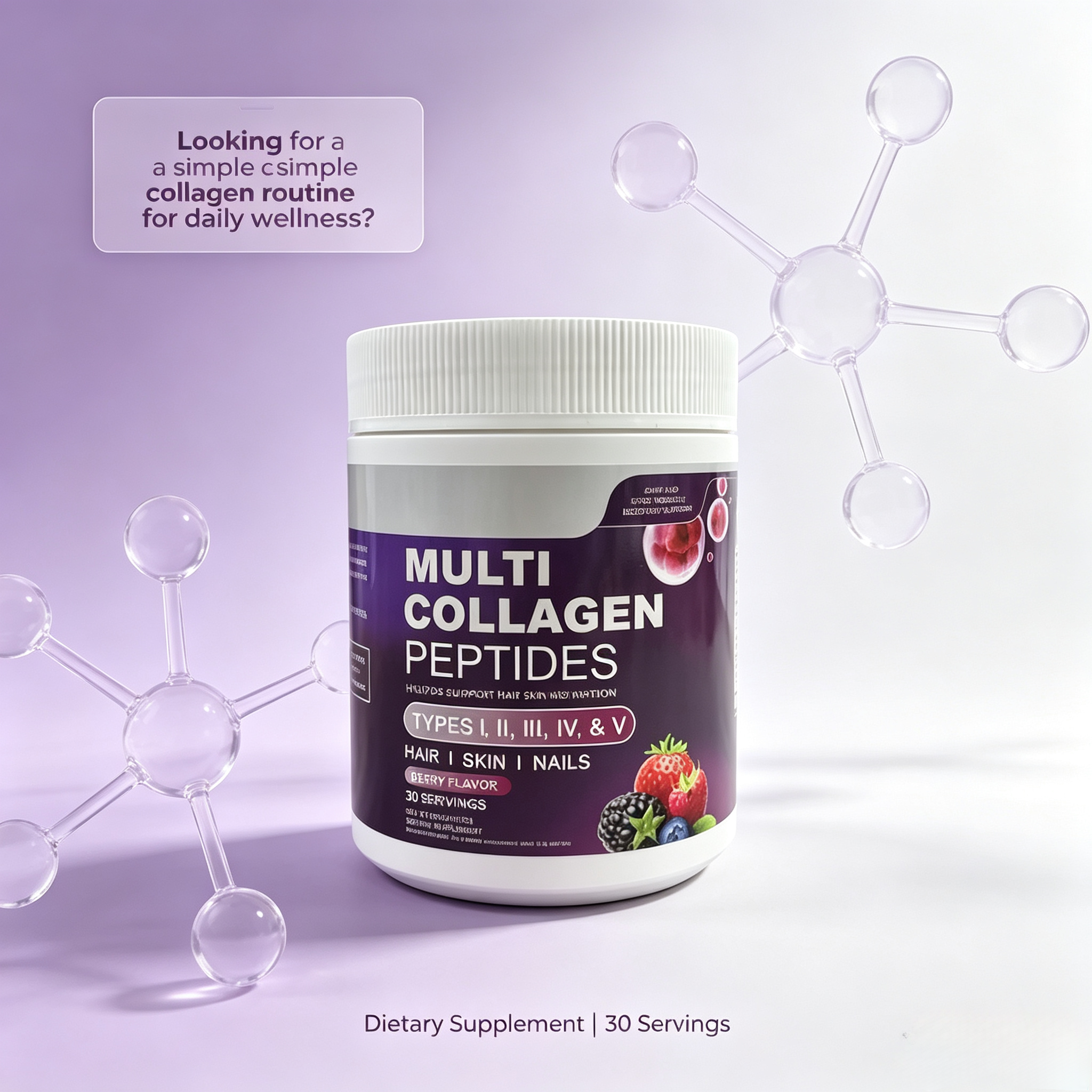 Factory Wholesale Skin Whitening Supplement Multi Collagen Peptides Powder