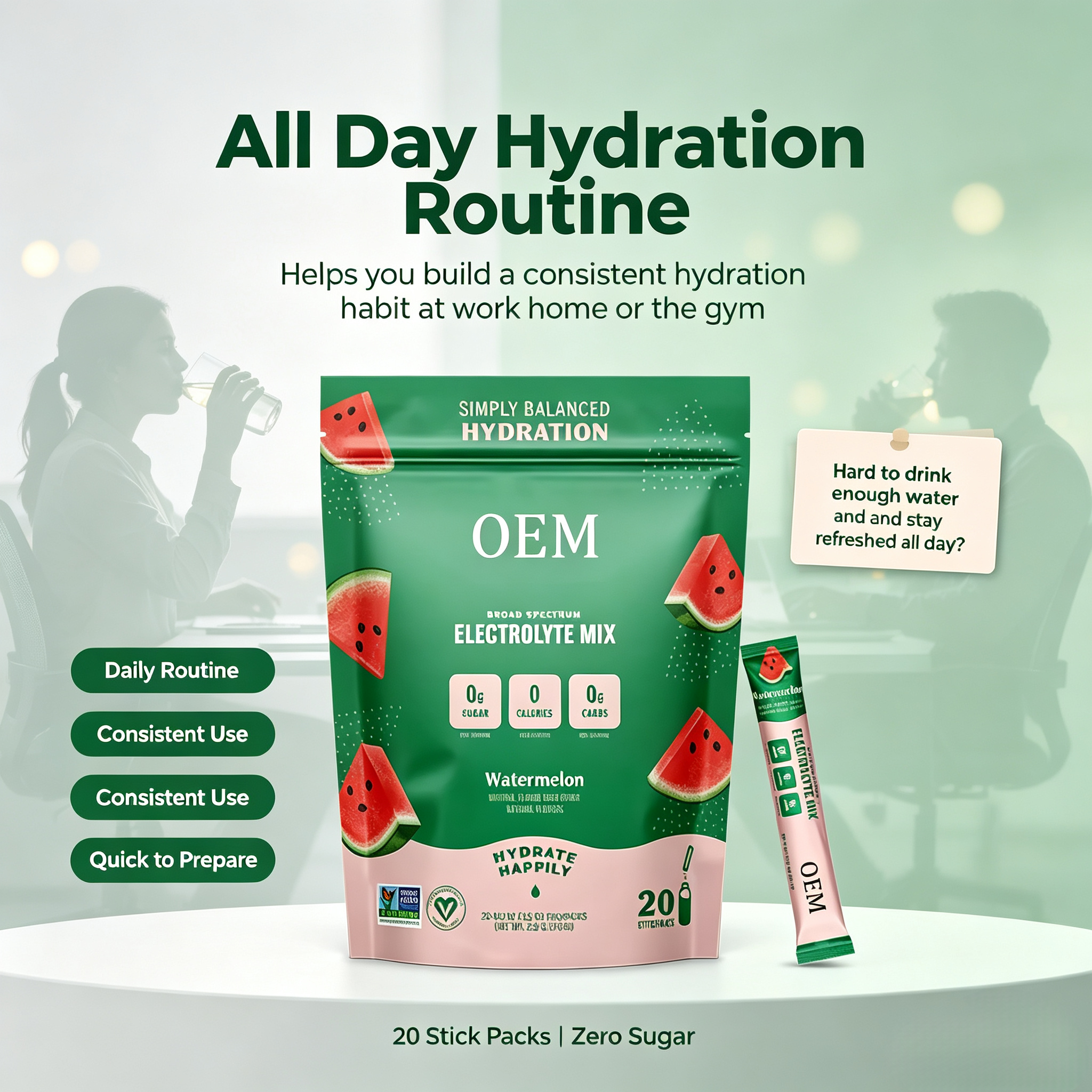 Hot Selling Sports Supplements 0 Calories 0 Sugar Electrolytes Hydration Powder Packets Energy Drink Keto Electrolyte Powder
