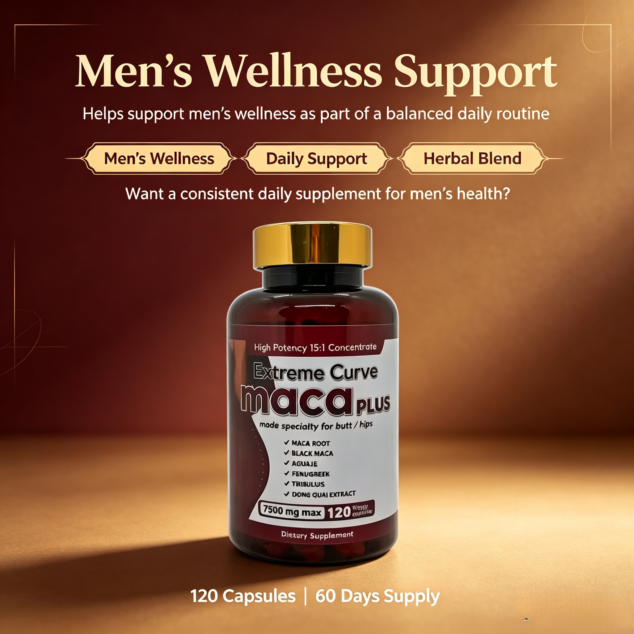 Traditional Chinese Herbal Supplement Maca Extract Capsule for Men Pure Oem Maca Root Powder