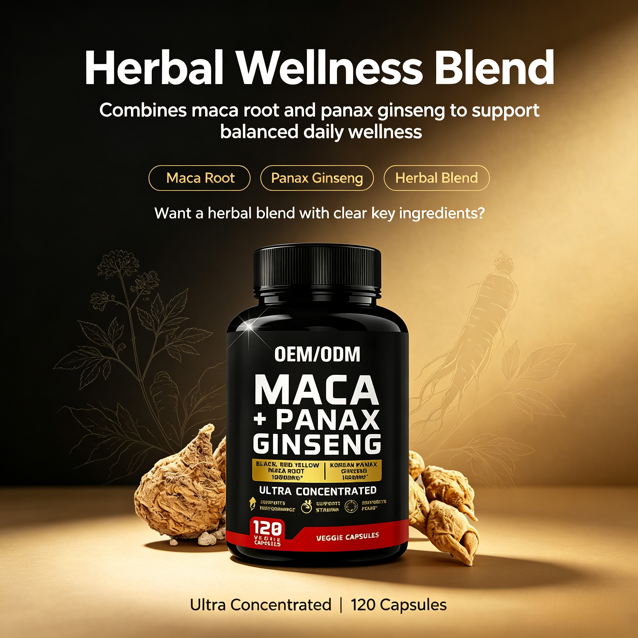 2025 New European Black Maca Root Powder Powerful Capsule Men's Male Enhancement Capsules